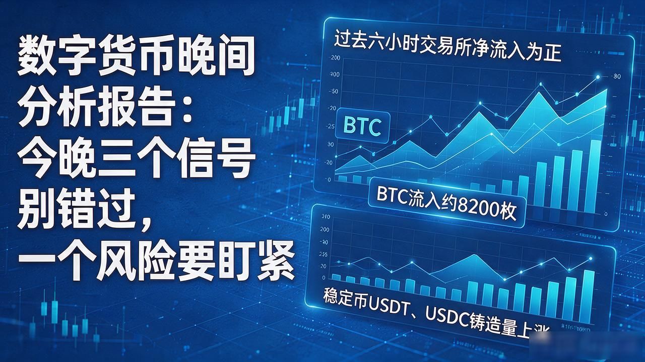 数字货币晚间分析报告：今晚三个信号别错过，一个风险要盯紧