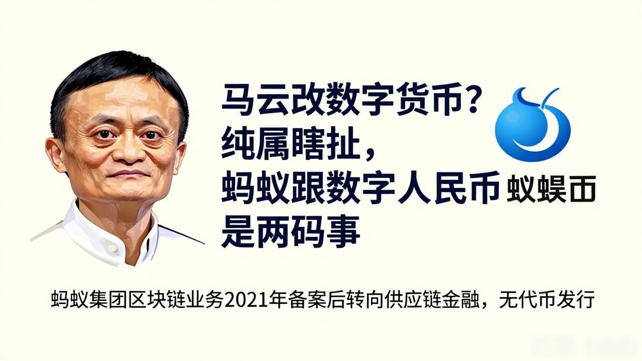 马云改数字货币？纯属瞎扯，蚂蚁跟数字人民币是两码事