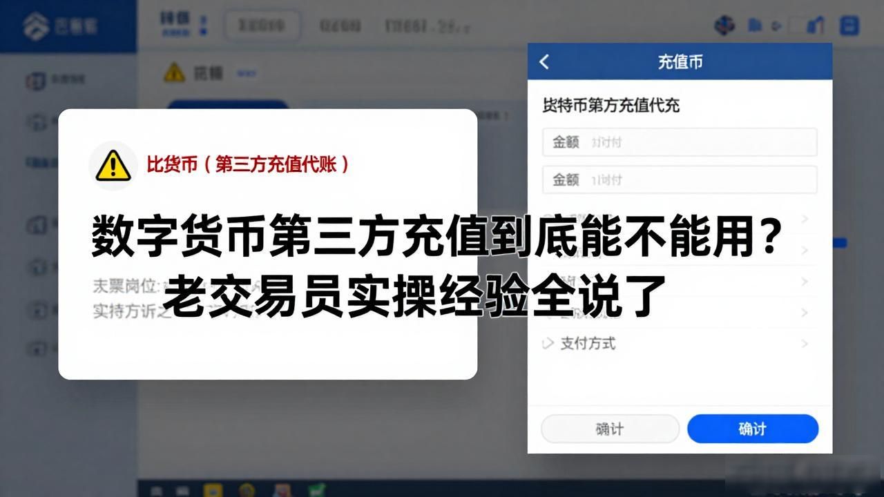 数字货币第三方充值到底能不能用？老交易员实操经验全说了
