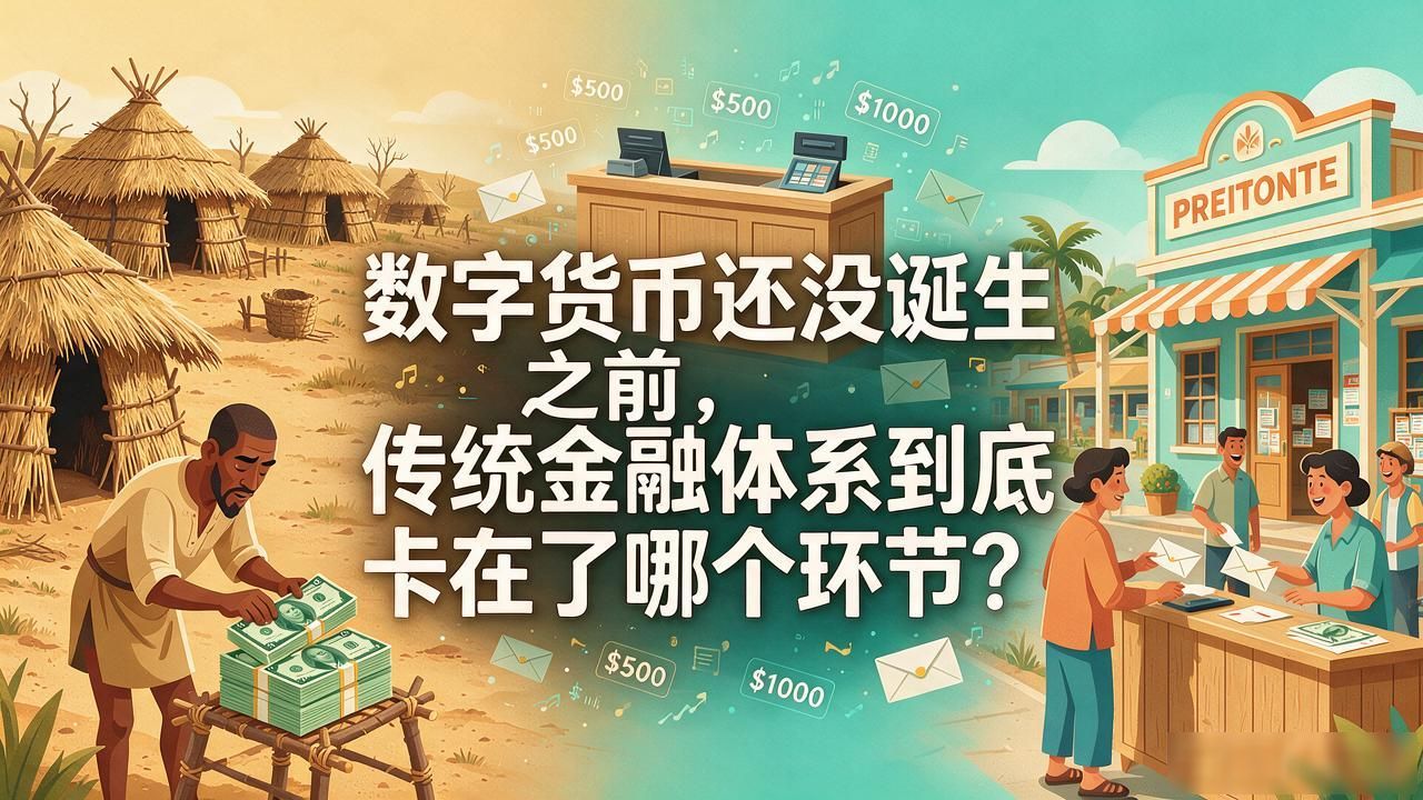 数字货币还没诞生之前，传统金融体系到底卡在了哪个环节