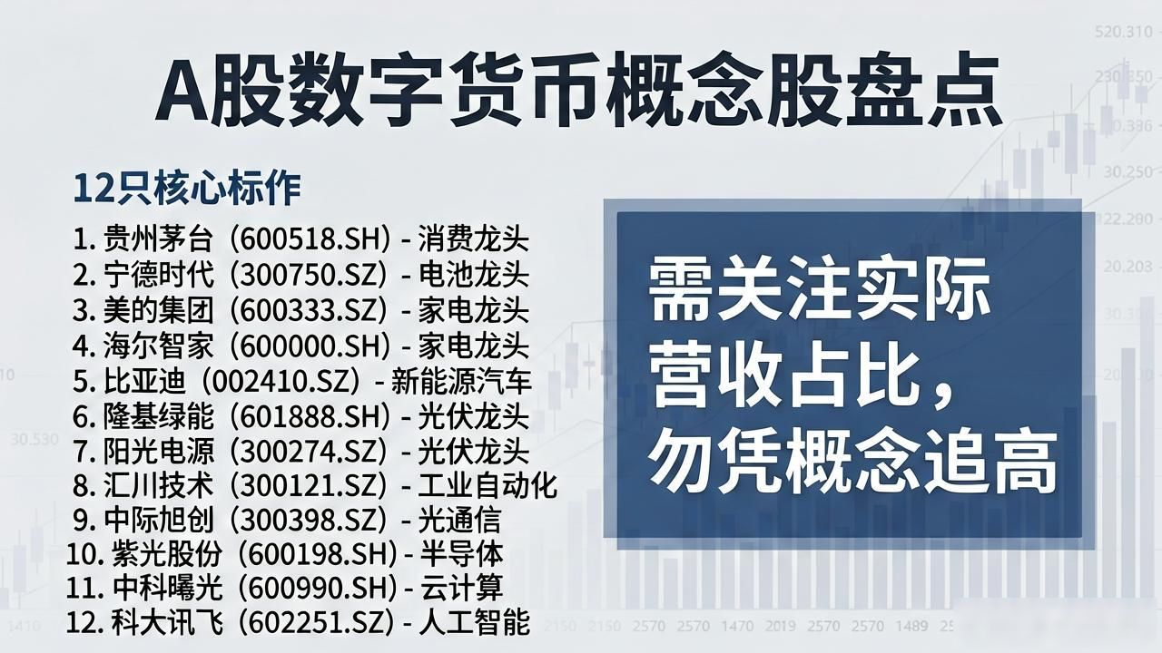 数字货币概念股盘点：12只A股核心标的全解析