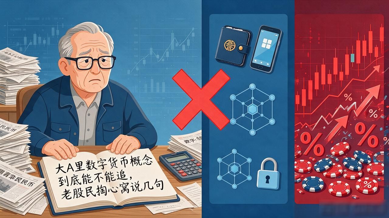 大A里数字货币概念到底能不能追,老股民掏心窝说几句
