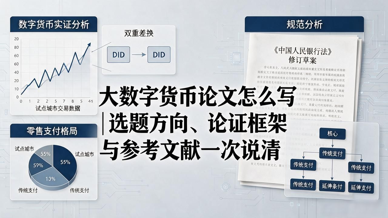 大数字货币论文怎么写｜选题方向、论证框架与参考文献一次说清