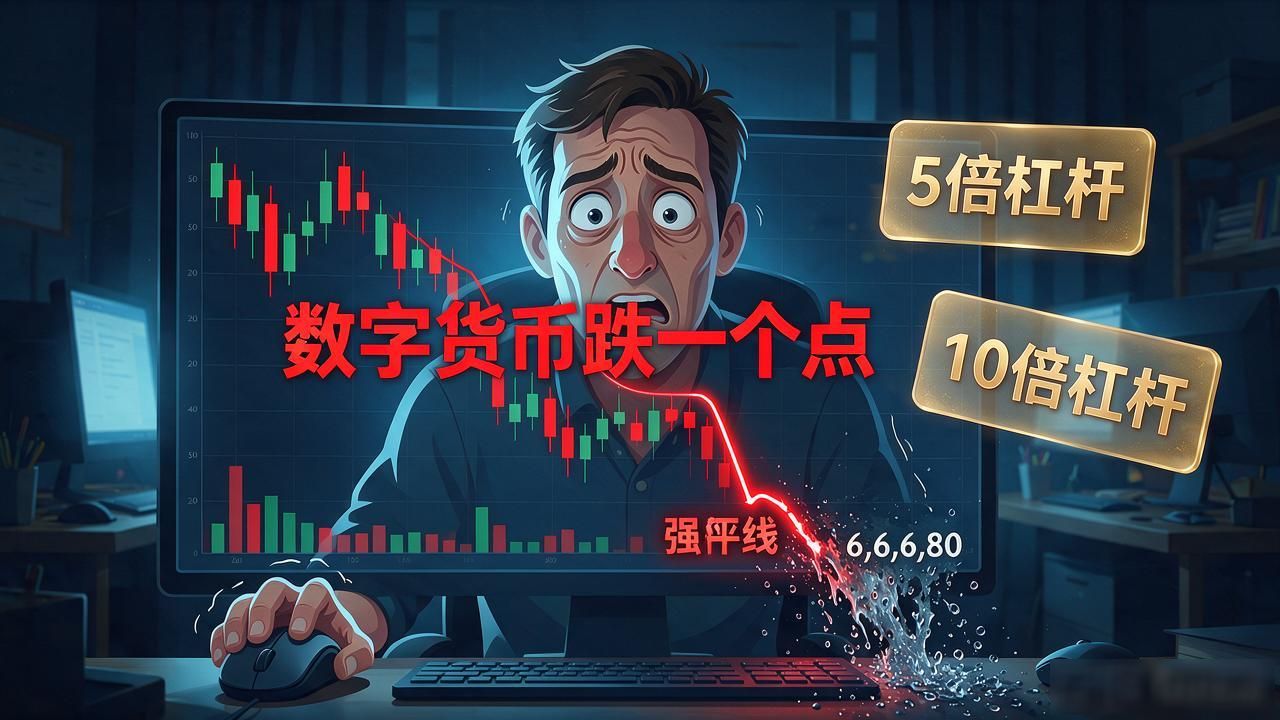 数字货币跌一个点，别觉得只是少了一百块，开杠杆的人可能直接爆仓