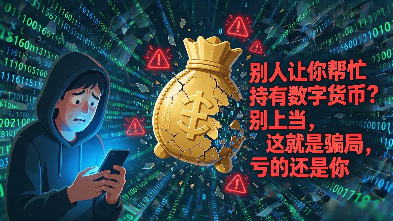 别人让你帮忙"持有"数字货币？别上当，这就是骗局，亏的还是你