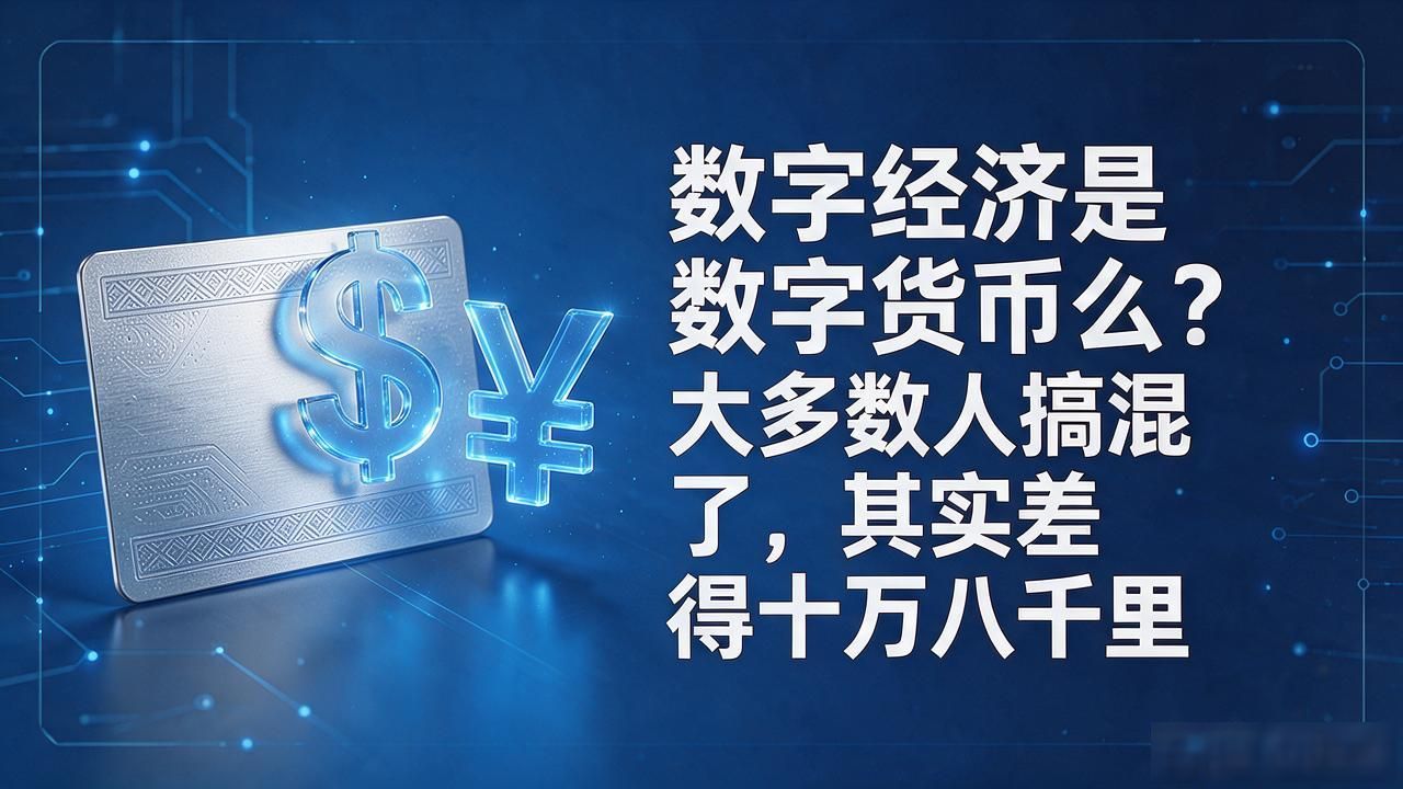 数字经济是数字货币么？大多数人搞混了，其实差得十万八千里