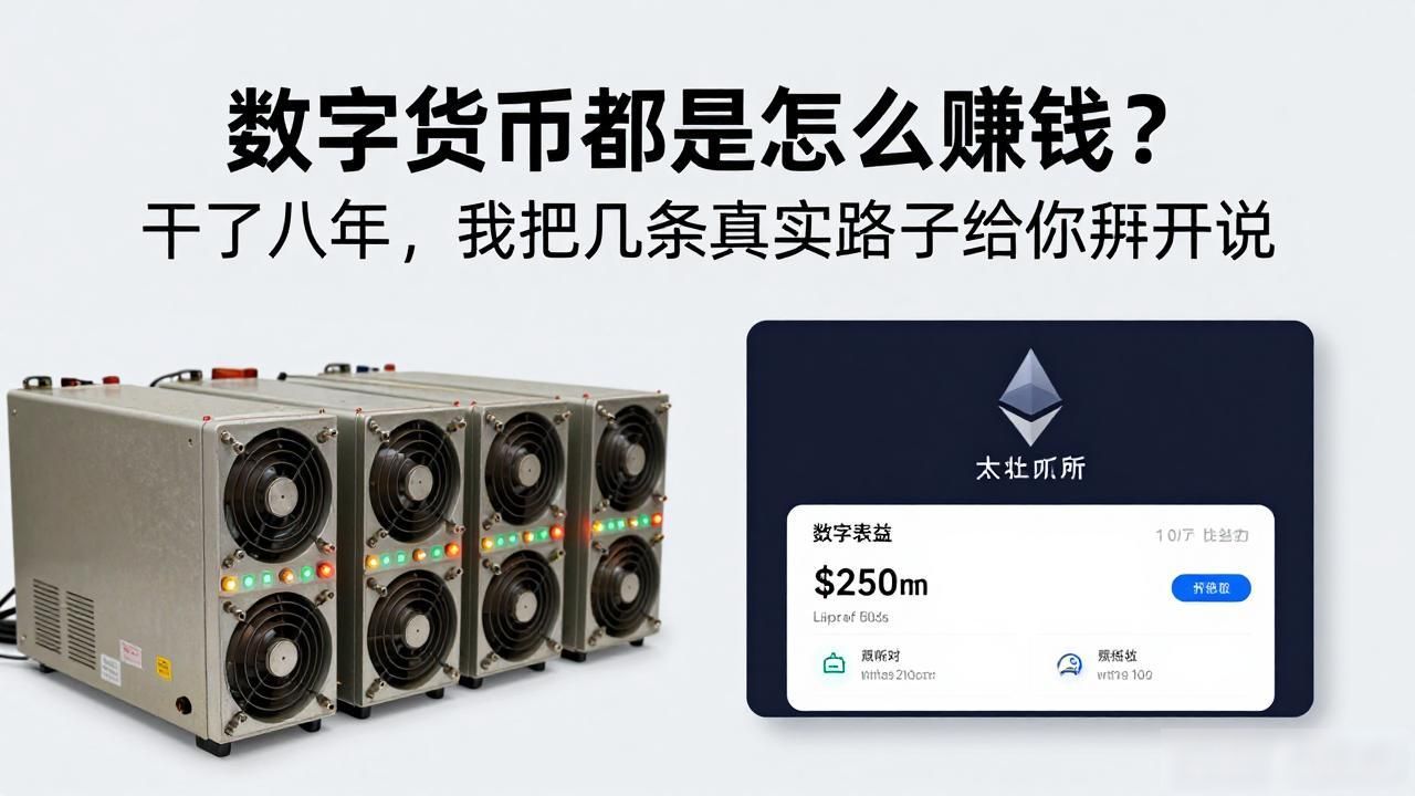 数字货币都是怎么赚钱?干了八年,我把几条真实路子给你掰开说